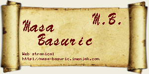 Maša Basurić vizit kartica
